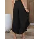 Casual Loose Irregularity Solid Color Wide Leg Pants Bottoms Casual Loose Irregularity Solid Color Wide Leg Pants Bottoms