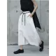 Loose White Linen Split-side Harem Pants Loose White Linen Split-side Harem Pants