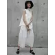 Loose White Linen Split-side Harem Pants Loose White Linen Split-side Harem Pants