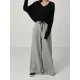 Casual Solid Column Wide Leg Pants Casual Solid Column Wide Leg Pants
