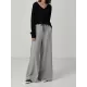 Casual Solid Column Wide Leg Pants Casual Solid Column Wide Leg Pants