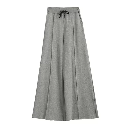 Casual Solid Column Wide Leg Pants Casual Solid Column Wide Leg Pants