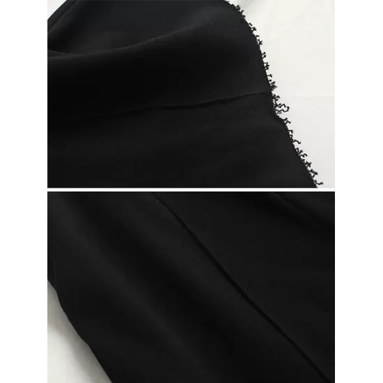 Casual Solid Column Wide Leg Pants Casual Solid Column Wide Leg Pants