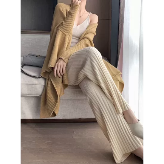 Casual Loose 6 Colors Knitting Wide Leg Pants Casual Loose 6 Colors Knitting Wide Leg Pants
