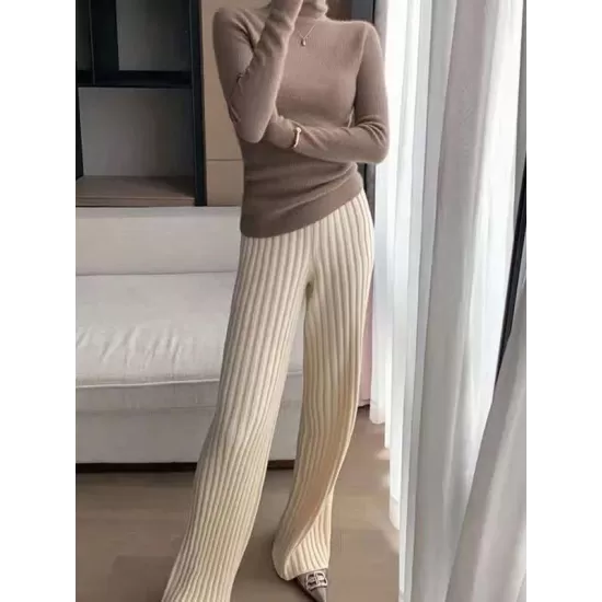 Casual Loose 6 Colors Knitting Wide Leg Pants Casual Loose 6 Colors Knitting Wide Leg Pants