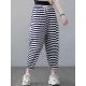 Loose Striped Drawstring Harem Sports Pants Loose Striped Drawstring Harem Sports Pants