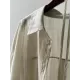 Loose Solid Color Long Sleeves Blouse + Pleated Shorts Two Pieces Set Loose Solid Color Long Sleeves Blouse + Pleated Shorts Two Pieces Set