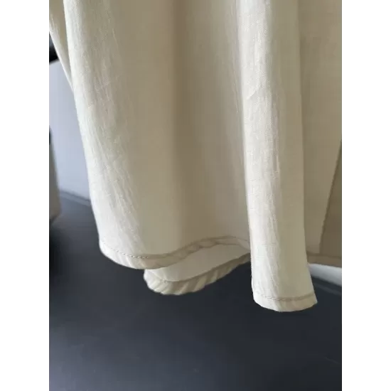 Loose Solid Color Long Sleeves Blouse + Pleated Shorts Two Pieces Set Loose Solid Color Long Sleeves Blouse + Pleated Shorts Two Pieces Set