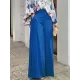 Loose Long Sleeves Floral Printed Blouses + High-Waisted Solid CoLor Wide Leg Pants Trousers Two Pieces Set Loose Long Sleeves Floral Printed Blouses + High-Waisted Solid CoLor Wide Leg Pants Trousers Two Pieces Set
