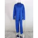 Lapel Long Sleeves Buttoned Pockets Solid Color Shirts Top + Elasticity High Waisted Pants Bottom Two Pieces Set Lapel Long Sleeves Buttoned Pockets Solid Color Shirts Top + Elasticity High Waisted Pants Bottom Two Pieces Set