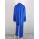 Lapel Long Sleeves Buttoned Pockets Solid Color Shirts Top + Elasticity High Waisted Pants Bottom Two Pieces Set Lapel Long Sleeves Buttoned Pockets Solid Color Shirts Top + Elasticity High Waisted Pants Bottom Two Pieces Set