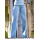 Long Sleeves Asymmetric Buttoned Hollow Lapel Pants Set Two Pieces Set Long Sleeves Asymmetric Buttoned Hollow Lapel Pants Set Two Pieces Set