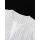 Long Sleeves Knot Split-Joint Striped Deep V-Neck Blouse + High Waisted Pleated Wide Leg Shorts Two Pieces Set Long Sleeves Knot Split-Joint Striped Deep V-Neck Blouse + High Waisted Pleated Wide Leg Shorts Two Pieces Set