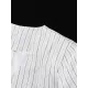 Long Sleeves Knot Split-Joint Striped Deep V-Neck Blouse + High Waisted Pleated Wide Leg Shorts Two Pieces Set Long Sleeves Knot Split-Joint Striped Deep V-Neck Blouse + High Waisted Pleated Wide Leg Shorts Two Pieces Set