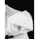 Long Sleeves Knot Split-Joint Striped Deep V-Neck Blouse + High Waisted Pleated Wide Leg Shorts Two Pieces Set Long Sleeves Knot Split-Joint Striped Deep V-Neck Blouse + High Waisted Pleated Wide Leg Shorts Two Pieces Set