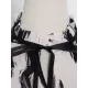 Elasticity Hollow Printed Split-Joint Tied Long Sleeves Loose Mock Neck Midi Dresses Elasticity Hollow Printed Split-Joint Tied Long Sleeves Loose Mock Neck Midi Dresses