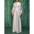 Hollow Solid Color A-Line Long Sleeves Round-Neck Maxi Dresses