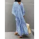 Leopard Split-Side Sun Protection Batwing Sleeves Loose V-Neck Maxi Dresses Cover-Ups Swimwear Leopard Split-Side Sun Protection Batwing Sleeves Loose V-Neck Maxi Dresses Cover-Ups Swimwear
