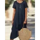 Asymmetric Solid Color Split-Joint Plus Size Short Sleeves Round-Neck Midi Dresses Asymmetric Solid Color Split-Joint Plus Size Short Sleeves Round-Neck Midi Dresses