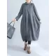 Casual Loose Plus Size Solid Color Hooded Midi Dresses Casual Loose Plus Size Solid Color Hooded Midi Dresses
