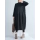 Casual Loose Plus Size Solid Color Hooded Midi Dresses Casual Loose Plus Size Solid Color Hooded Midi Dresses