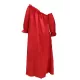 Loose Irregularity Falbala Solid Color Off-The-Shoulder Midi Dresses Loose Irregularity Falbala Solid Color Off-The-Shoulder Midi Dresses