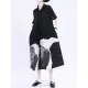 Contrast Color Drawstring Printed Tied Waist Loose Short Sleeves Lapel Shirt Dress Midi Dresses Contrast Color Drawstring Printed Tied Waist Loose Short Sleeves Lapel Shirt Dress Midi Dresses