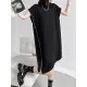 Loose Short Sleeves Asymmetric Zipper Round-Neck Dresses Midi Dresses Loose Short Sleeves Asymmetric Zipper Round-Neck Dresses Midi Dresses