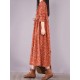 Original Lapel Frenum Floral Printed Midi Dress Original Lapel Frenum Floral Printed Midi Dress