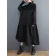 Casual Long Sleeves Loose Split-Joint Jacquard High-Neck Sweater Dresses Casual Long Sleeves Loose Split-Joint Jacquard High-Neck Sweater Dresses