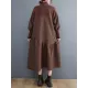 Casual Long Sleeves Loose Split-Joint Jacquard High-Neck Sweater Dresses Casual Long Sleeves Loose Split-Joint Jacquard High-Neck Sweater Dresses