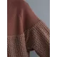 Casual Long Sleeves Loose Split-Joint Jacquard High-Neck Sweater Dresses Casual Long Sleeves Loose Split-Joint Jacquard High-Neck Sweater Dresses