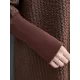 Casual Long Sleeves Loose Split-Joint Jacquard High-Neck Sweater Dresses Casual Long Sleeves Loose Split-Joint Jacquard High-Neck Sweater Dresses
