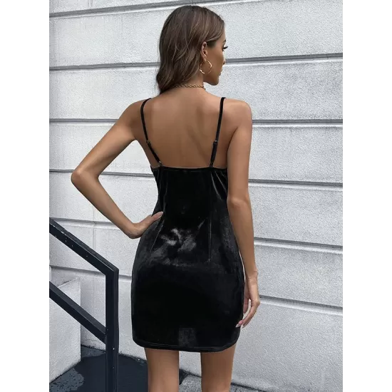 Evening Wrap Solid Color U-Neck Dress Evening Wrap Solid Color U-Neck Dress