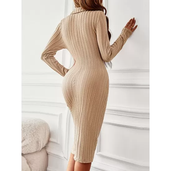 Casual Wrap Buckle V-Neck Dress Casual Wrap Buckle V-Neck Dress