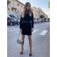 Casual Wrap Solid Color High-Neck Dress Casual Wrap Solid Color High-Neck Dress