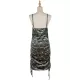 Casual Wrap Sleeveless Solid U-Neck Dress Casual Wrap Sleeveless Solid U-Neck Dress