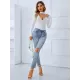 Casual Wrap Long Sleeves Solid Deep V-Neck Bodysuit Casual Wrap Long Sleeves Solid Deep V-Neck Bodysuit