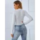Casual Wrap Long Sleeves Solid Deep V-Neck Bodysuit Casual Wrap Long Sleeves Solid Deep V-Neck Bodysuit