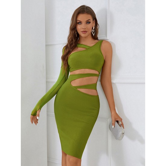 Casual Wrap Irregular Clipping Backless Solid Dress Casual Wrap Irregular Clipping Backless Solid Dress