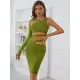 Casual Wrap Irregular Clipping Backless Solid Dress Casual Wrap Irregular Clipping Backless Solid Dress