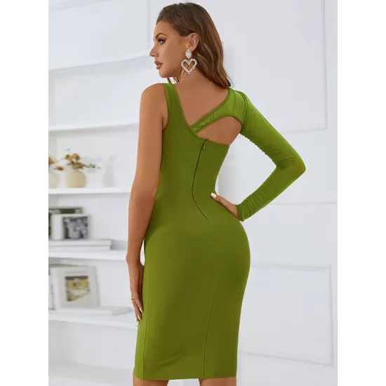 Casual Wrap Irregular Clipping Backless Solid Dress Casual Wrap Irregular Clipping Backless Solid Dress