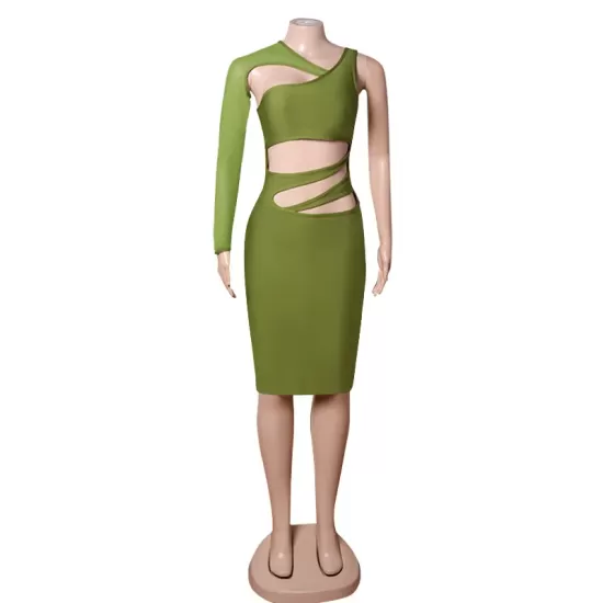 Casual Wrap Irregular Clipping Backless Solid Dress Casual Wrap Irregular Clipping Backless Solid Dress