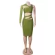Casual Wrap Irregular Clipping Backless Solid Dress Casual Wrap Irregular Clipping Backless Solid Dress