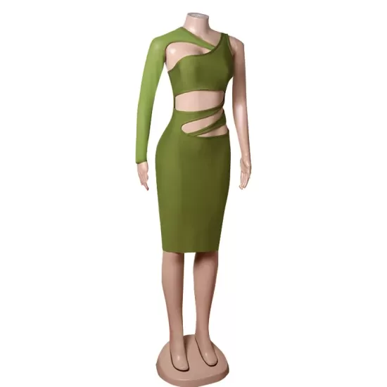 Casual Wrap Irregular Clipping Backless Solid Dress Casual Wrap Irregular Clipping Backless Solid Dress
