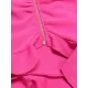 Casual Wrap Solid Color Round-Neck Dress Casual Wrap Solid Color Round-Neck Dress