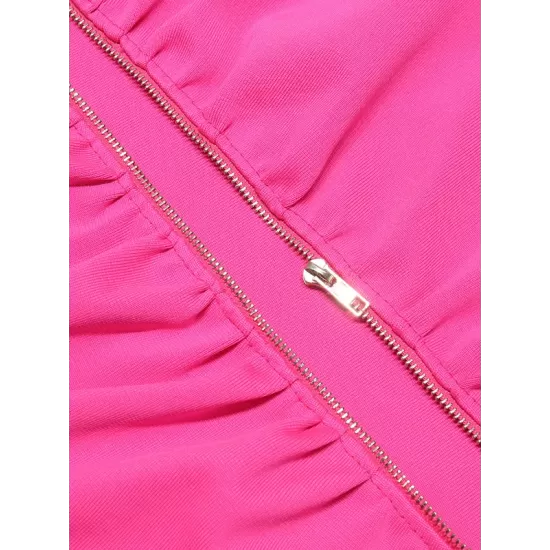 Casual Wrap Solid Color Round-Neck Dress Casual Wrap Solid Color Round-Neck Dress