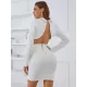 Casual Wrap Solid Color Zipper V-Neck Dress Casual Wrap Solid Color Zipper V-Neck Dress