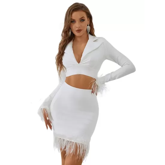 Casual Wrap Solid Color Patchwork V-Neck Two Pieces Set Casual Wrap Solid Color Patchwork V-Neck Two Pieces Set