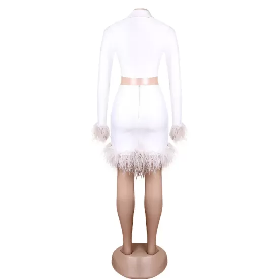 Casual Wrap Solid Color Patchwork V-Neck Two Pieces Set Casual Wrap Solid Color Patchwork V-Neck Two Pieces Set